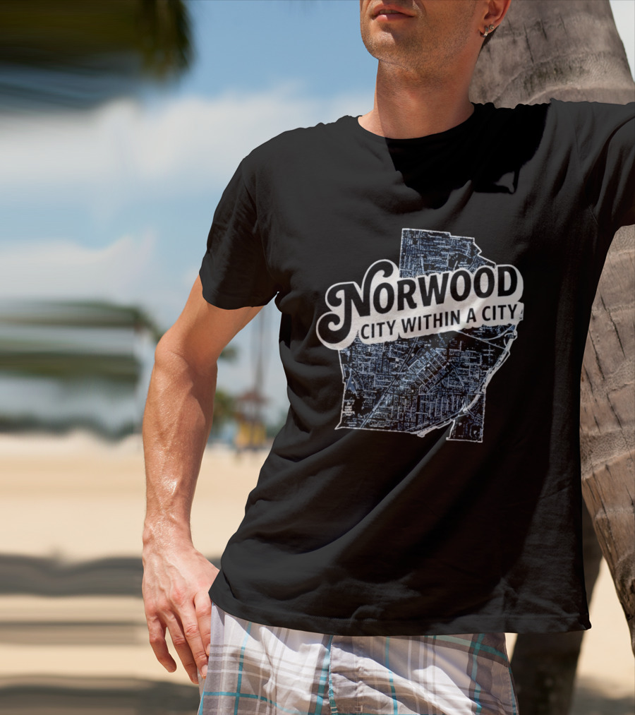 Norwood City Within A City Map T-Shirt