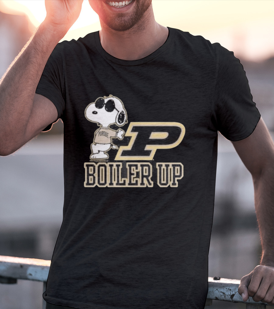 Purdue Boilermakers Snoopy Boiler Up P T-Shirt