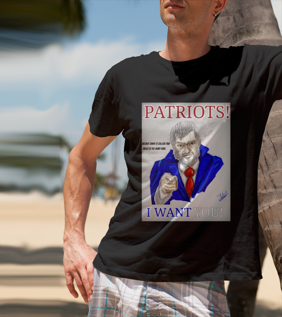 Patriots Solidus Snake Is Calling You Enlist In The Army Now I Want You T-Shirt