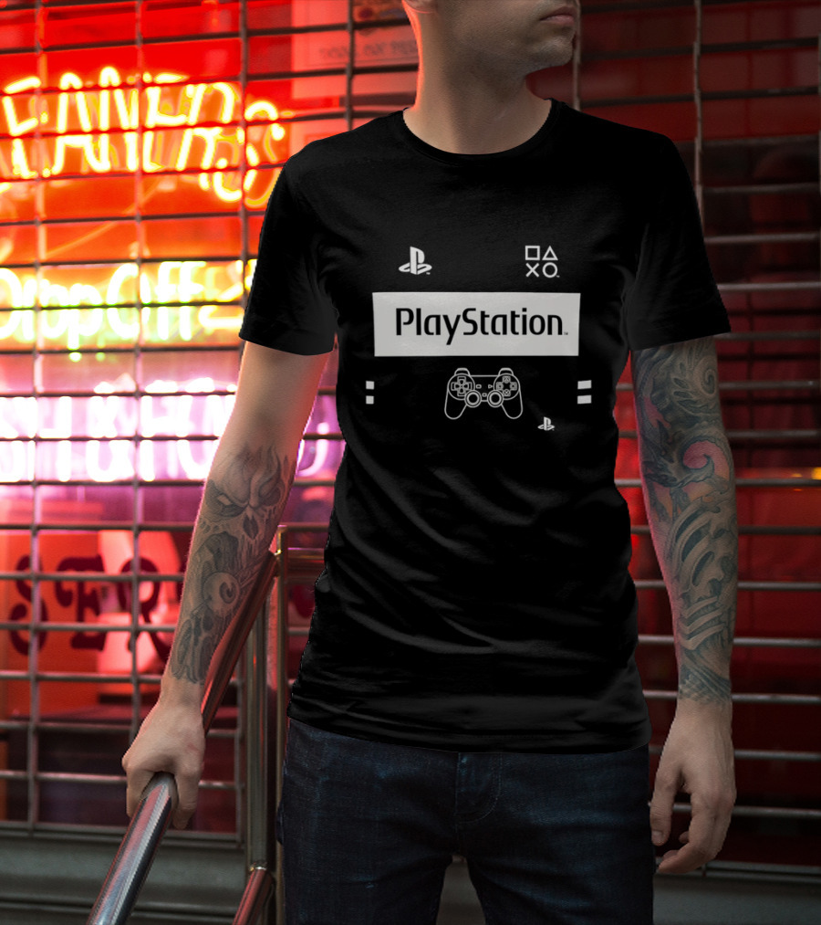 PlayStation Classic Icons Controller Gaming T-Shirt