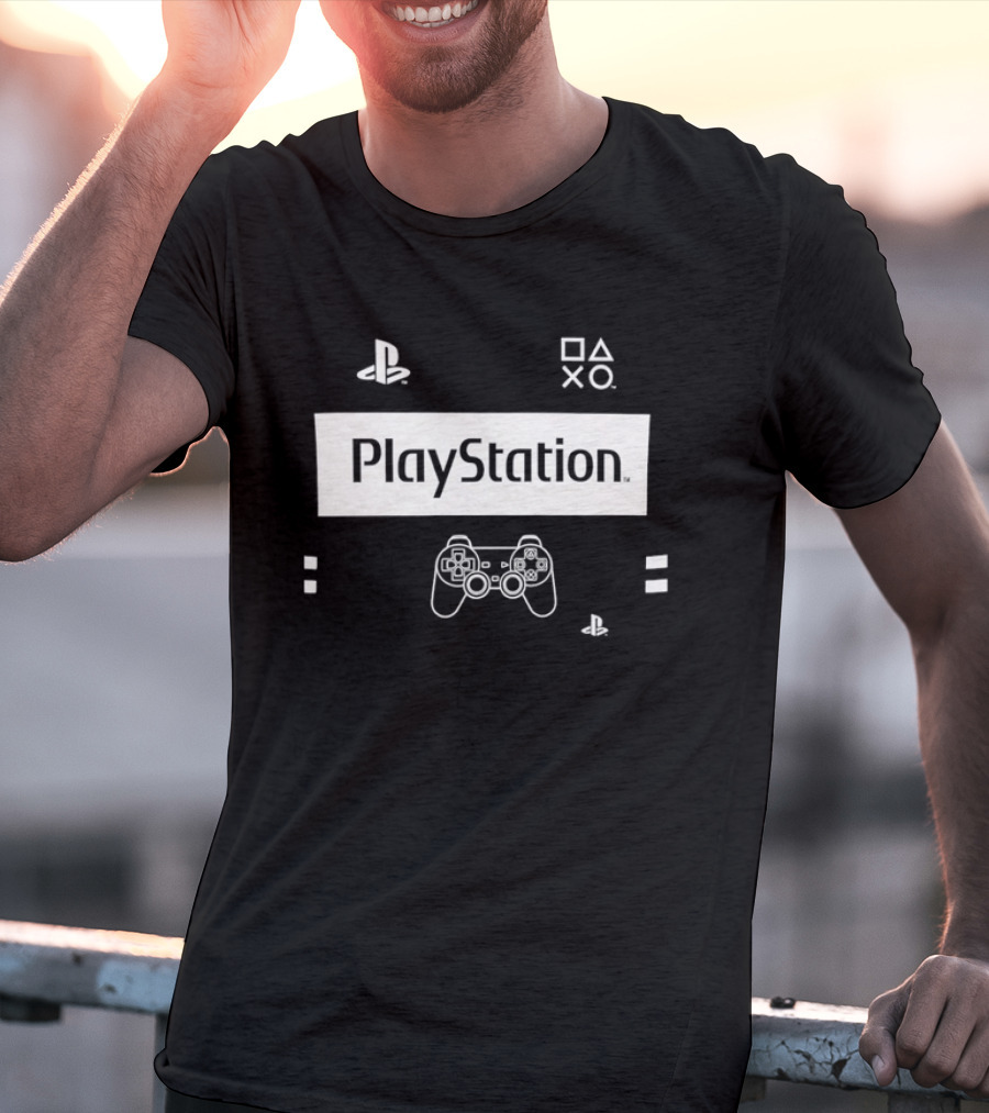 PlayStation Classic Icons Controller Gaming T-Shirt