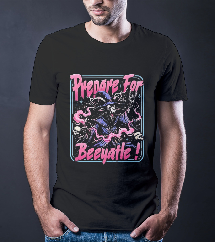 Prepare For Beeyatle Goat Wizard Metal Magic Skulls T-Shirt
