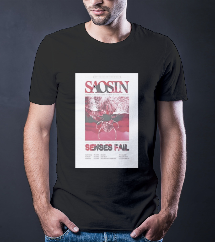 Saosin Sense Fail 2026 New Zealand Tour T-Shirt