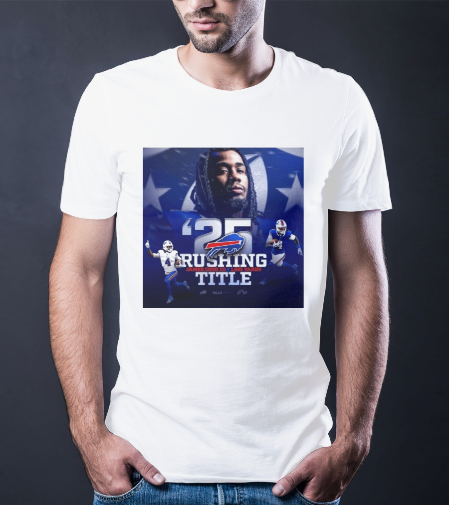 25 Rushing Buffalo Football James Cook III 1621 Yards Title T-Shirt