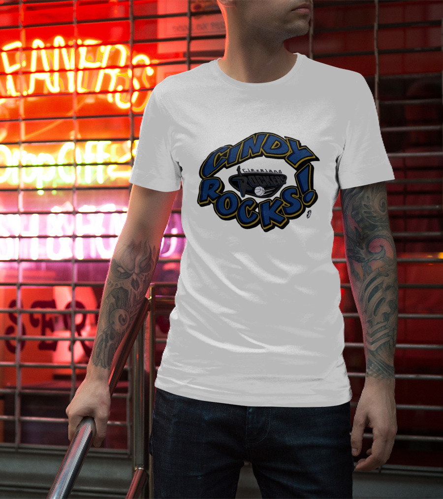 Cindy Rocks Cleveland Rockers Basketball T-Shirt