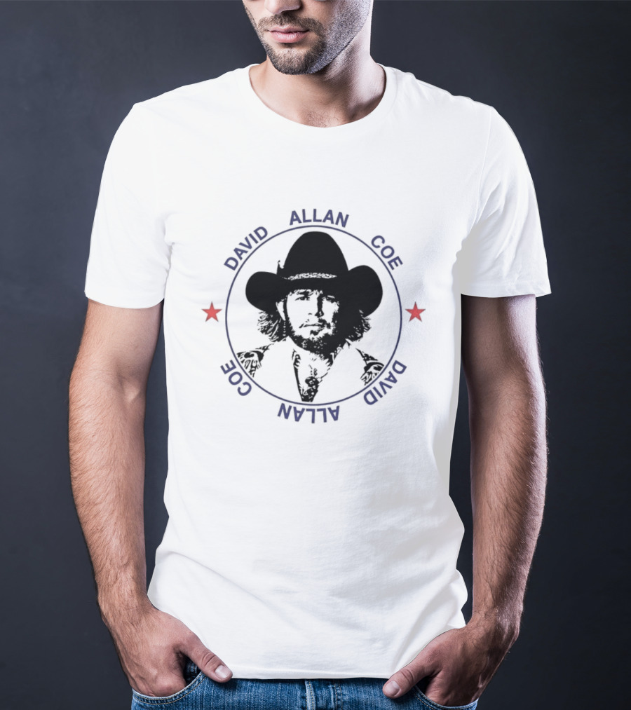 David Allan Coe Country Music Legend Vintage Cowboy Hat T-Shirt