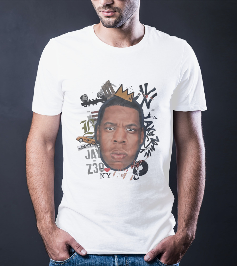 Jay Z Brooklyn 4 44 Hard Knock Life Collage Crown NYC Taxi T-Shirt