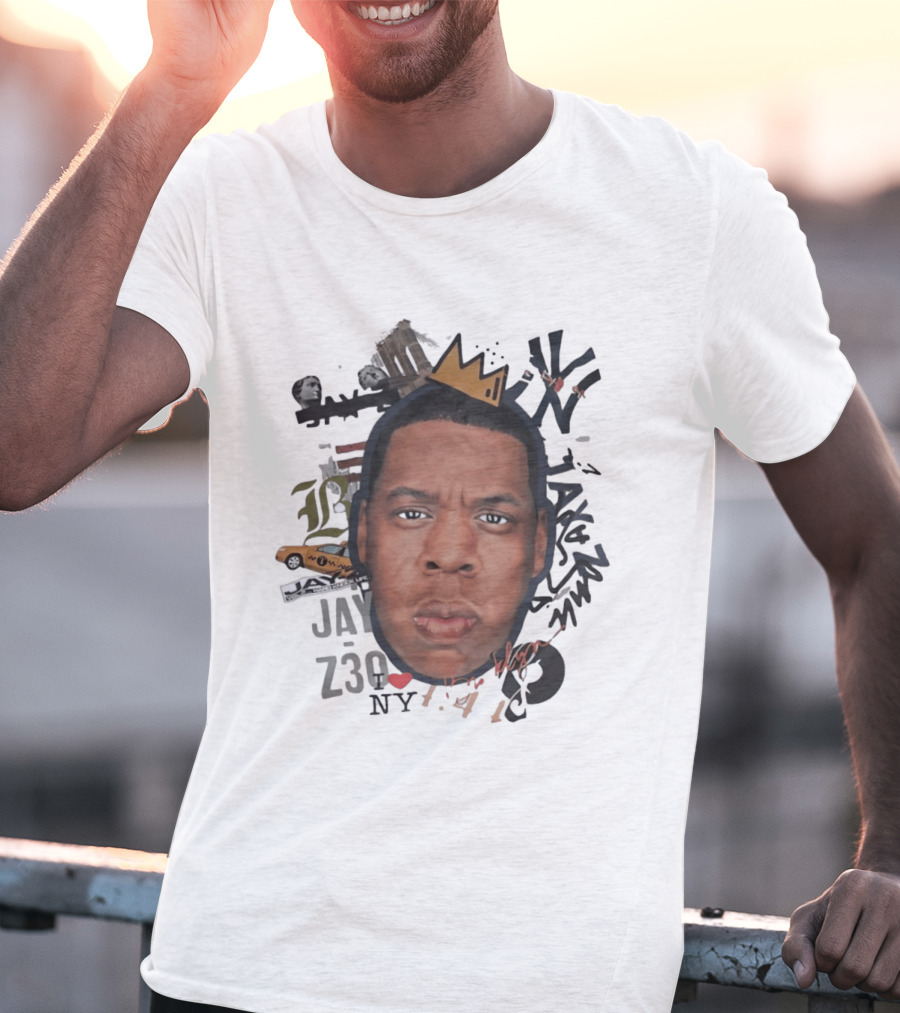 Jay Z Brooklyn 4 44 Hard Knock Life Collage Crown NYC Taxi T-Shirt