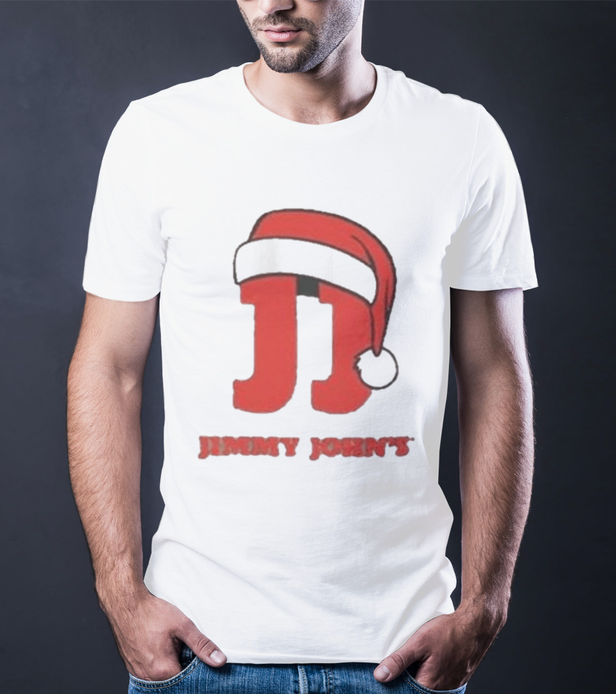 Jimmy John's Festive Santa Hat Christmas T-Shirt