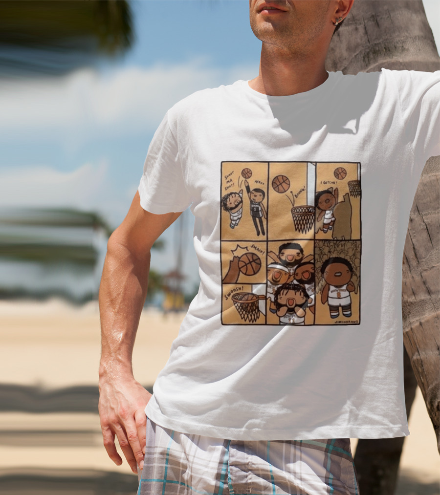 Karl Anthony Towns Jimindraws Knicks Shoot My Shot Basketball Comic T-Shirt
