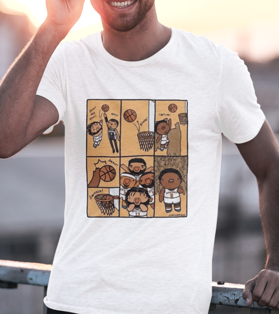 Karl Anthony Towns Jimindraws Knicks Shoot My Shot Basketball Comic T-Shirt