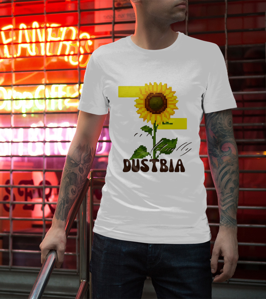 Love Actually Dustbia Pixel Sunflower T-Shirt