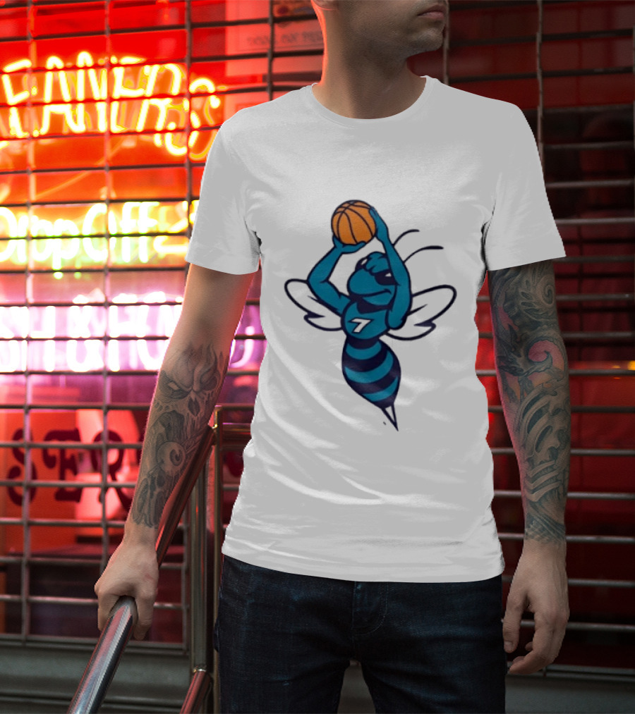 Original Charlotte Hornets Basketball Hornet Shooter T-Shirt