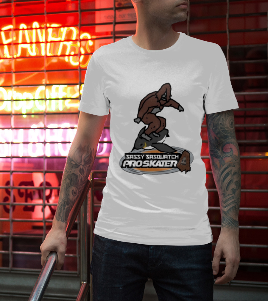 Sassy Sasquatch Pro Skater Meme T-Shirt