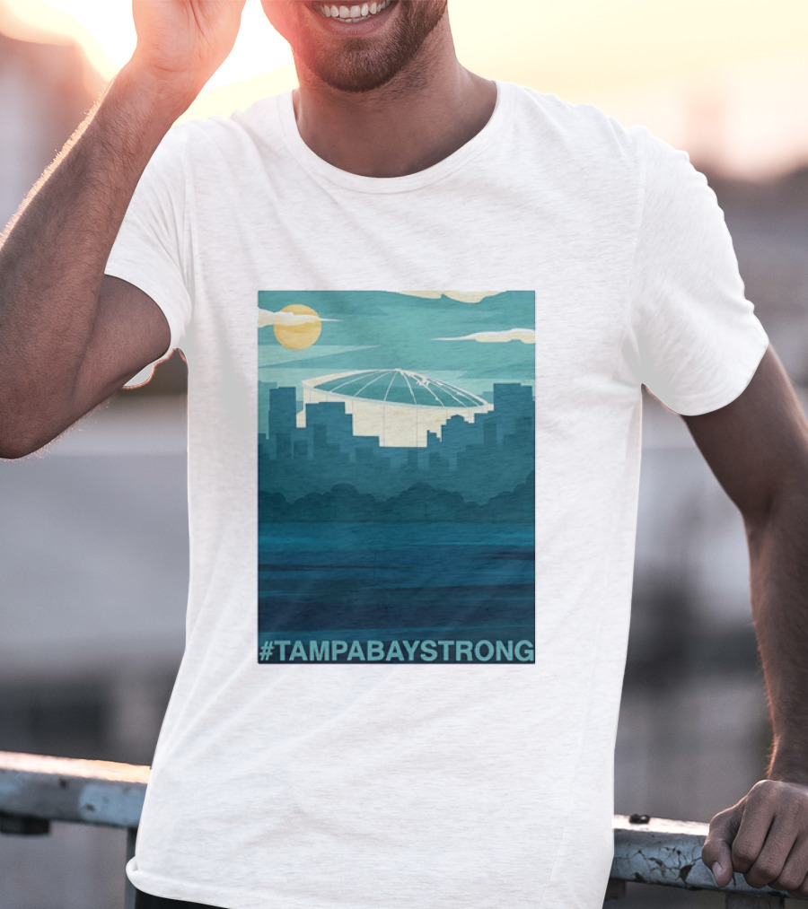 Tampa Bay Strong Skyline Tropicana Field Hashtag T T-Shirt