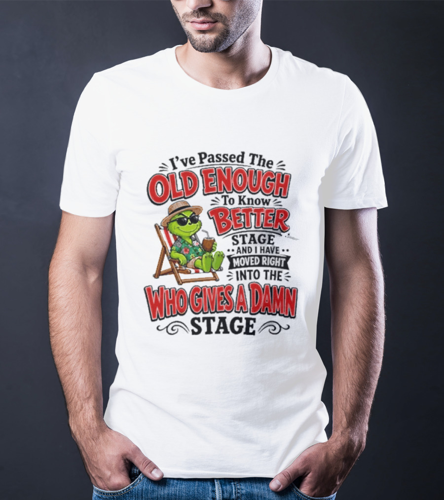 I've Passed Into The Grinch Old Enough To Know Better Who Gives A Damn Stage T-Shirt