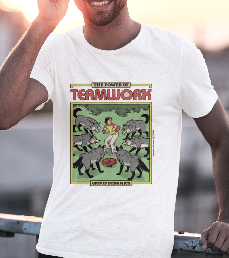 The Power Of Teamwork Group Dynamics Child Surrounded By Wolves T-Shirt