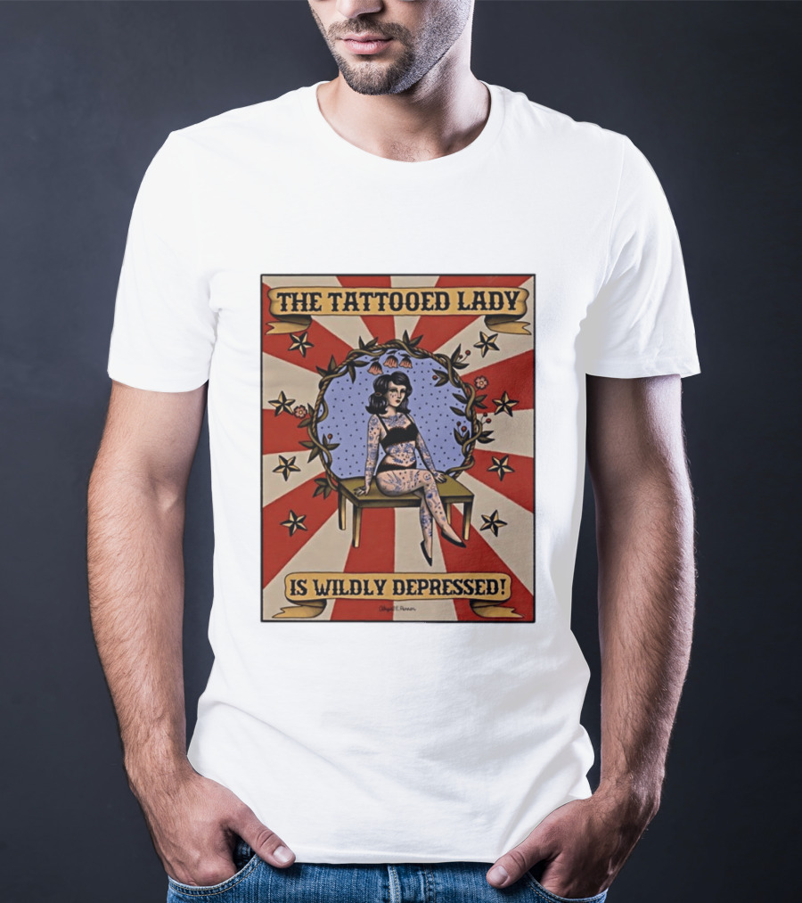 The Tattooed Lady Is Wildly Depressed Vintage Circus T-Shirt
