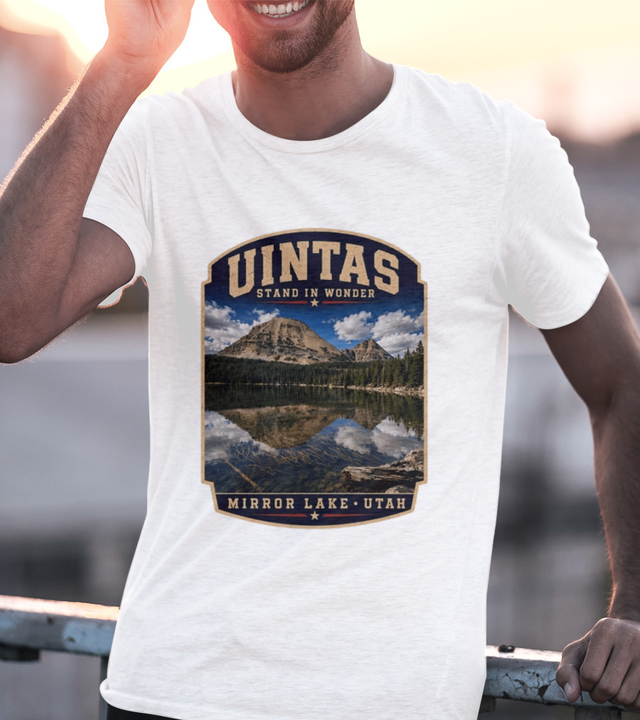 Uintas Stand In Wonder At Mirror Lake Utah T-Shirt