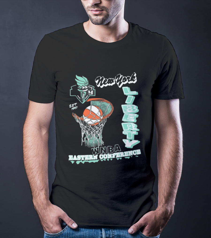 New York Liberty WNBA Eastern Conference 47Brand Store 47 Foundation T-Shirt