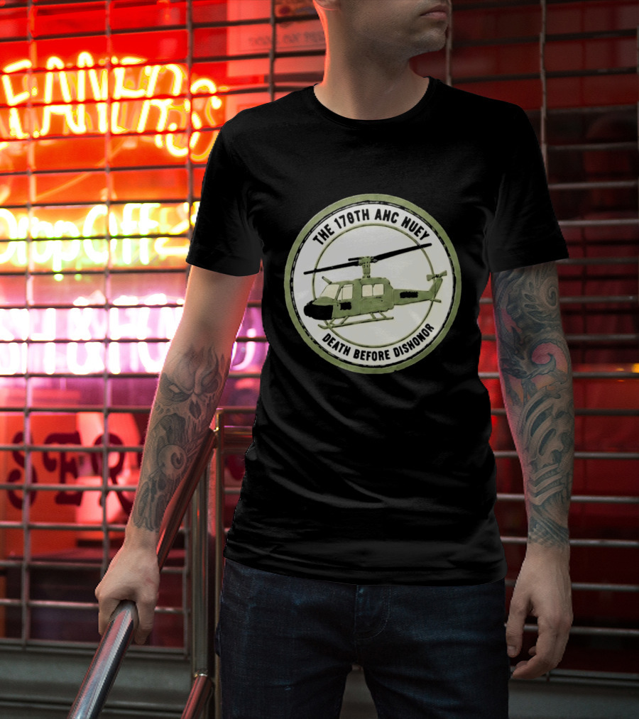 The 178th AHC Huey Death Before Dishonor Helicopter T-Shirt