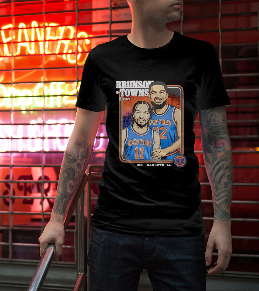 Brunson Towns NBA New York Knicks 11 32 Knicks Step Brothers T-Shirt