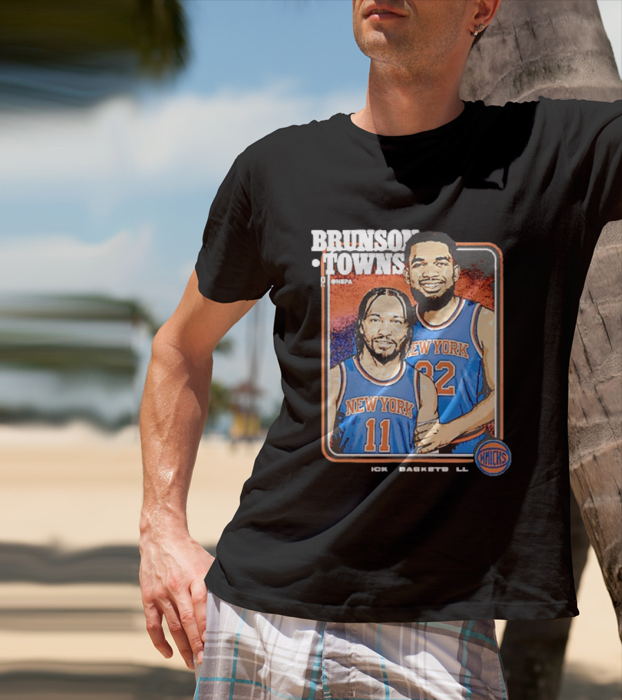 Brunson Towns NBA New York Knicks 11 32 Knicks Step Brothers T-Shirt