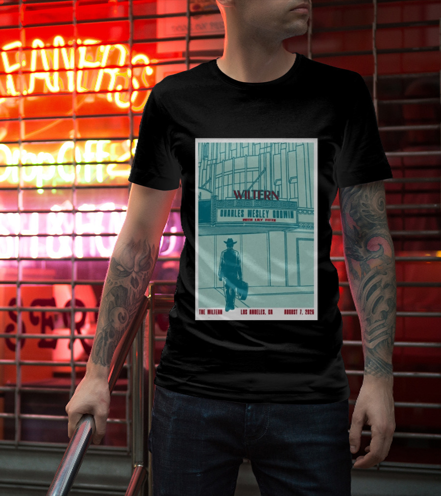 Charles Wesley Godwin Live At The Wiltern With Lilly Hiatt August 7 2026 Los Angeles CA T-Shirt