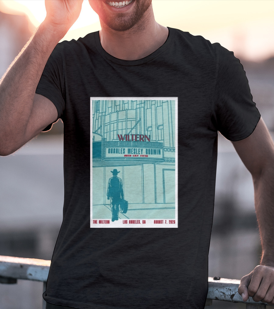 Charles Wesley Godwin Live At The Wiltern With Lilly Hiatt August 7 2026 Los Angeles CA T-Shirt
