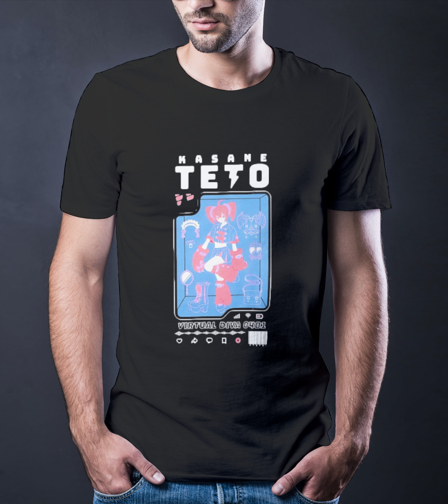 Kasane Teto Virtual Diva 0401 Vocaloid Anime Accessories And Outfit Collection T-Shirt
