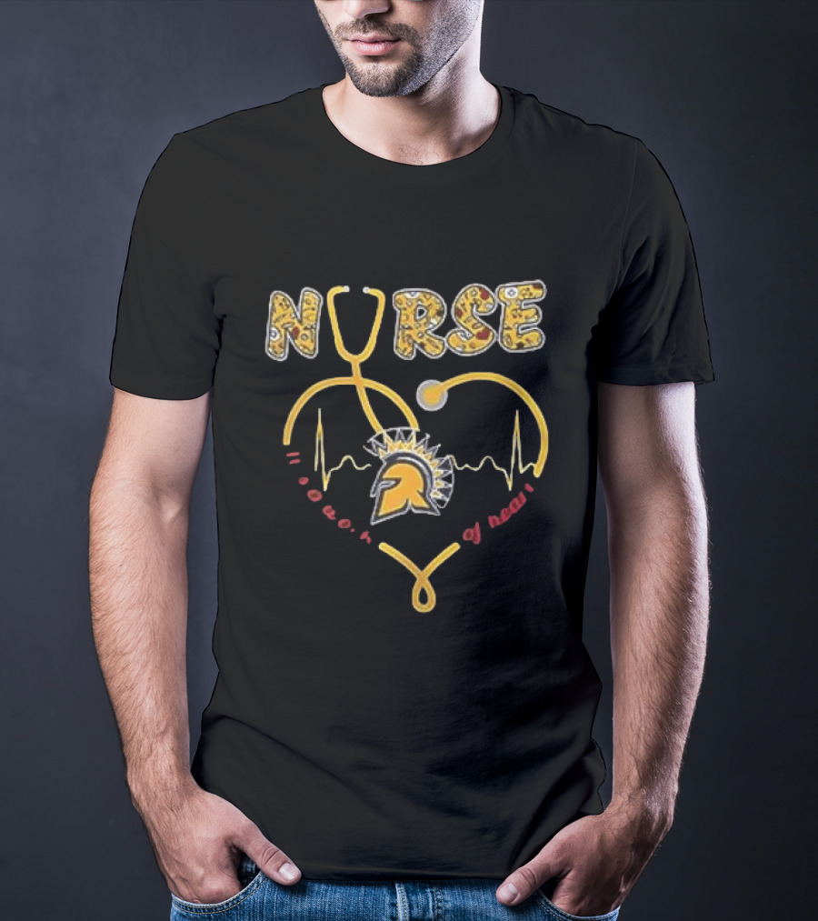 Detroit Lions United States Coast Guard 2026 Nurse Power Of Heart Stethoscope EMT Lions Helmet T-Shirt