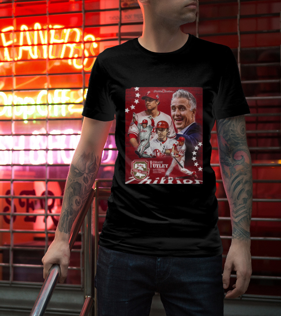Phillies Nation Chase Utley 2026 Wall Of Fame Inductee Phillies T-Shirt