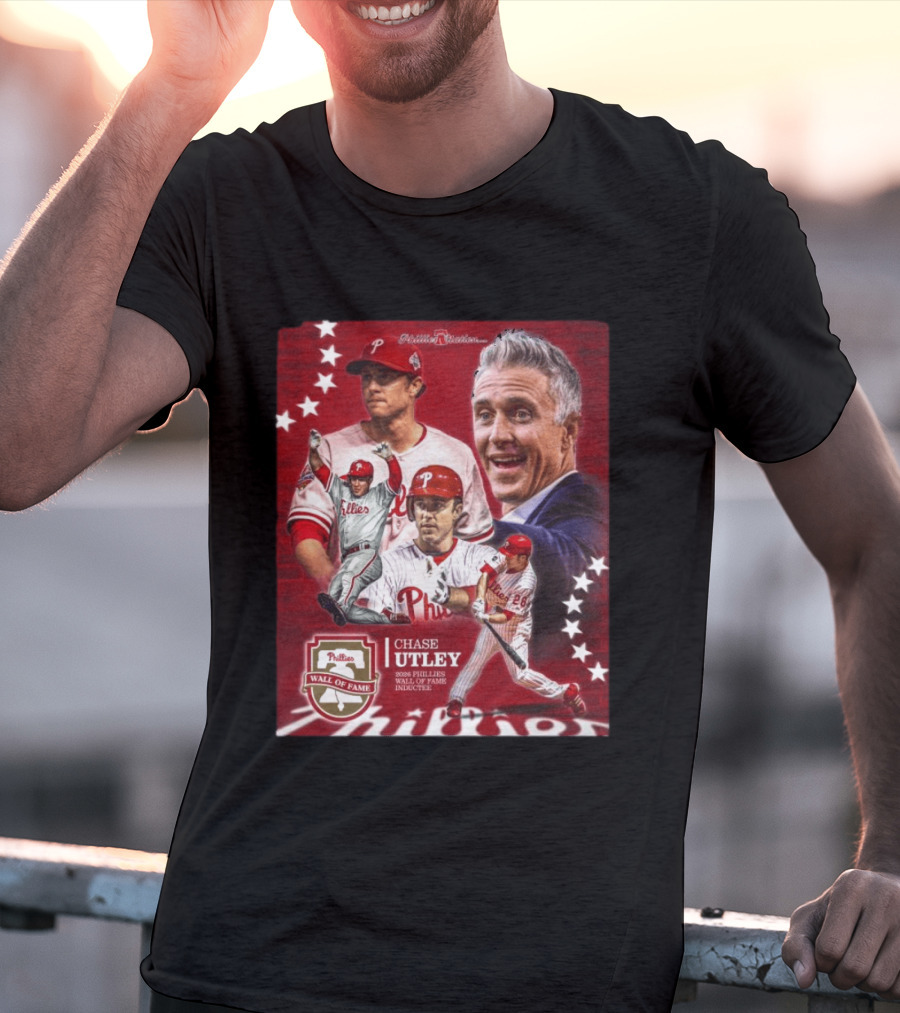 Phillies Nation Chase Utley 2026 Wall Of Fame Inductee Phillies T-Shirt