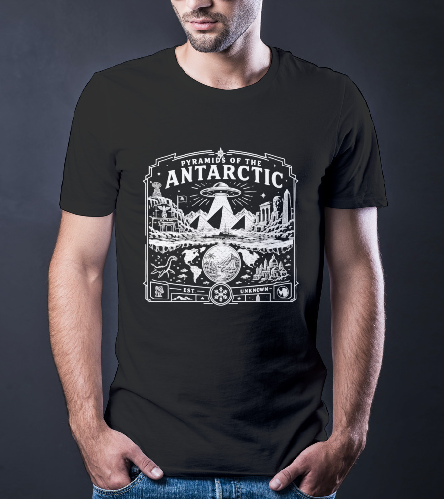 Pyramids Of The Antarctic UFO Ancient Ruins Est Unknown Antarctica T-Shirt