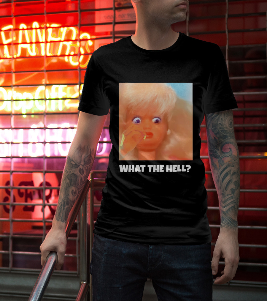What The Hell Doll Meme Reaction Funny Expression T-Shirt