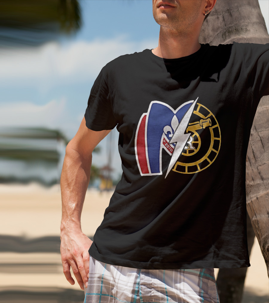 Boston Raiders Montreal Metros Hockey Rivalry Shane Ilya ESTD Fleur De Lis Puck T-Shirt