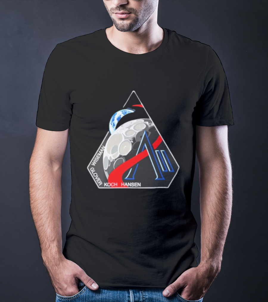 NASA Artemis 2 Mission Wiseman Glover Koch Hansen Moon Earth T-Shirt