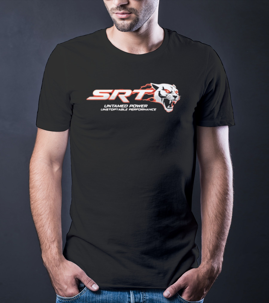 SRT Untamed Power Unstoppable Performance White Roaring Panther T-Shirt