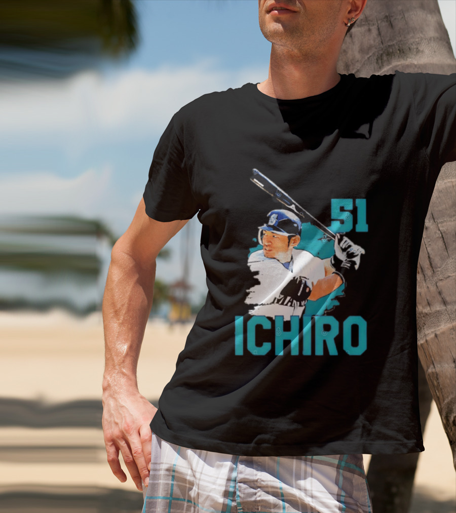 Ichiro Suzuki 51 Seattle Mariners MLB Baseball T-Shirt