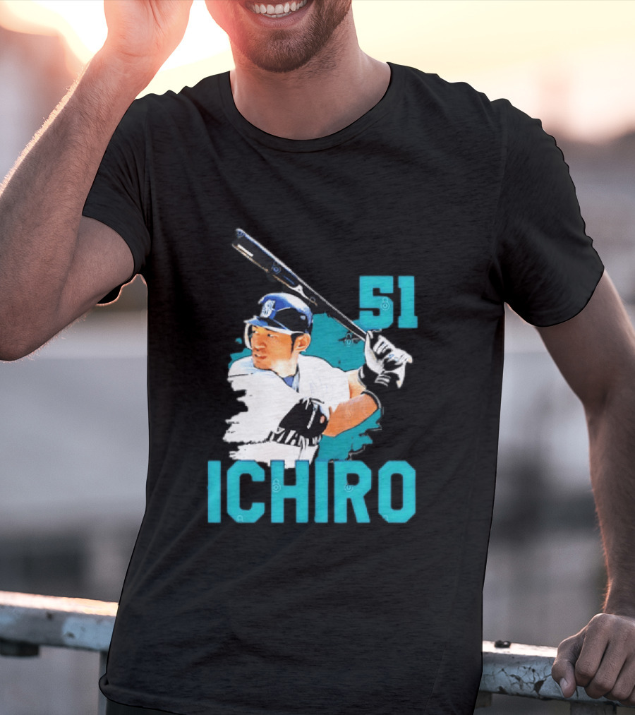 Ichiro Suzuki 51 Seattle Mariners MLB Baseball T-Shirt