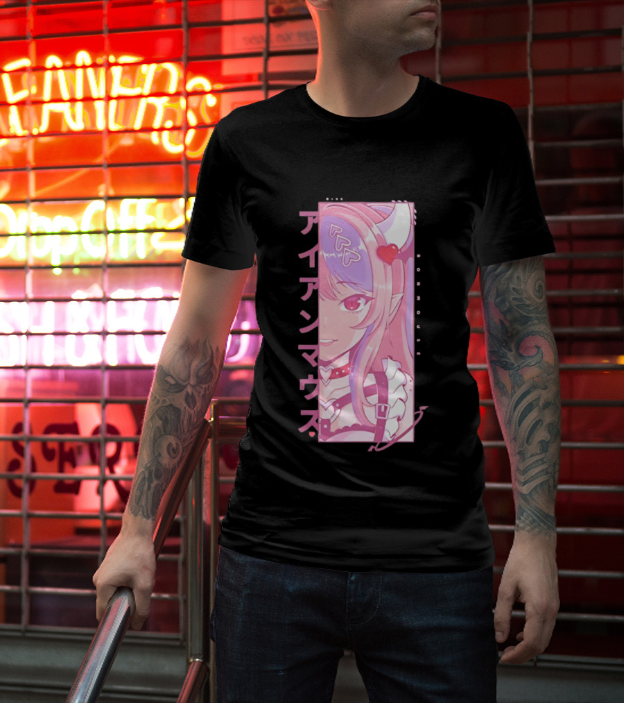Ironmouse VTuber Kawaii Anime Katakana Panel T-Shirt