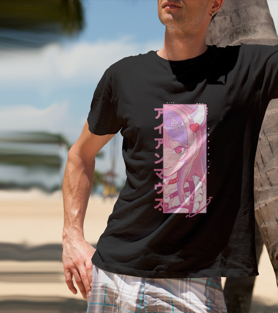 Ironmouse VTuber Kawaii Anime Katakana Panel T-Shirt