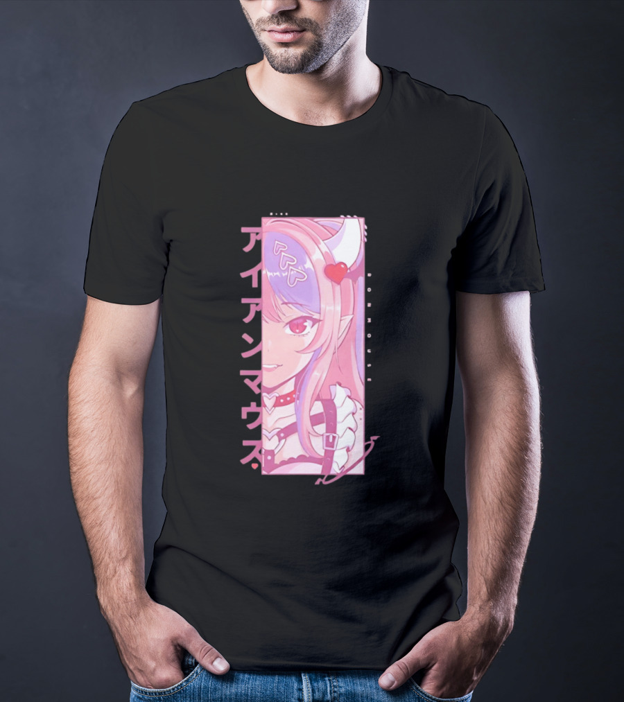 Ironmouse VTuber Kawaii Anime Katakana Panel T-Shirt