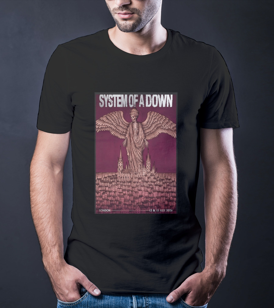 System Of A Down London Concert July 13 15 2026 Angel T-Shirt