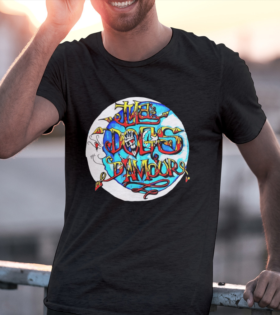 The Dogs D'Amour Iconic Band Logo Vibrant Skull T-Shirt