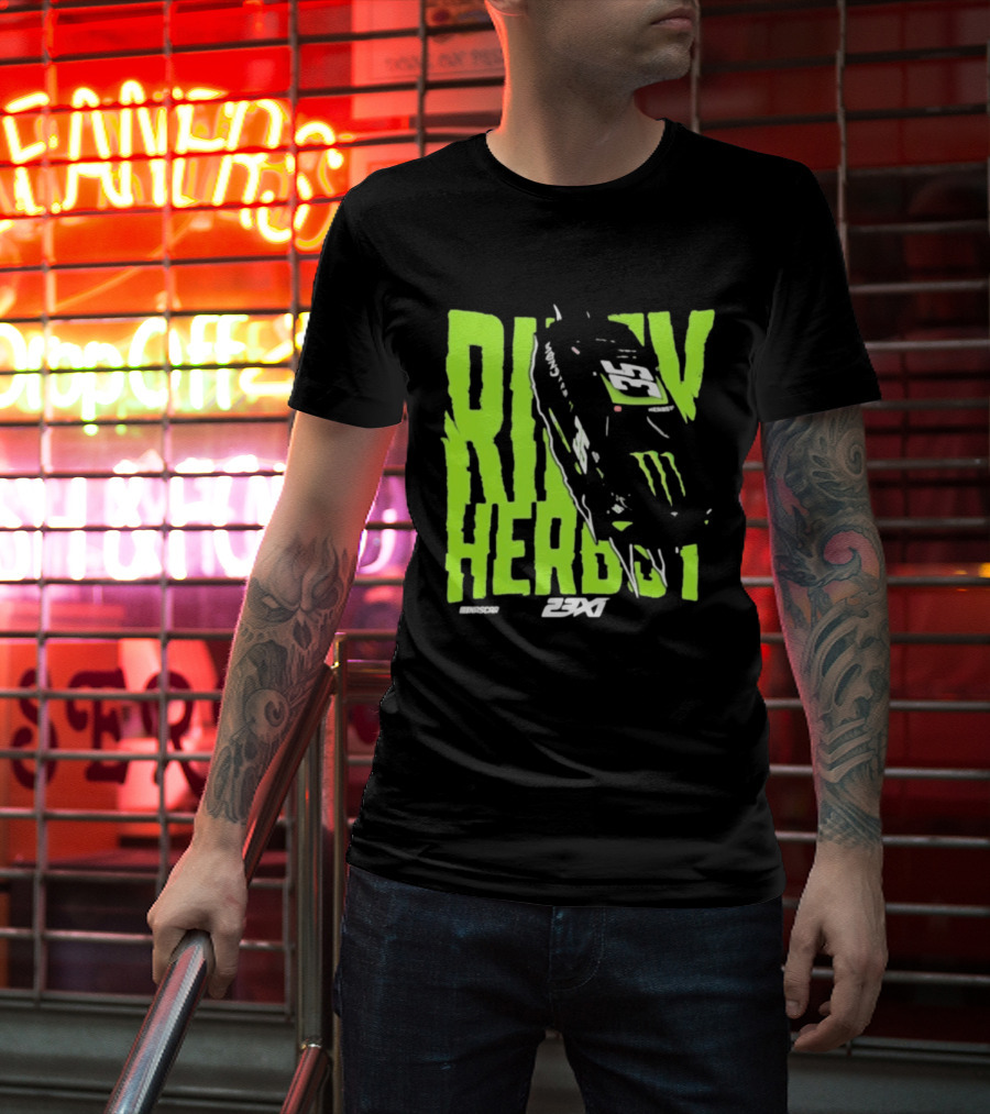 Riley Herbst 2023 23XI NASCAR Monster Energy Racing 98 T-Shirt