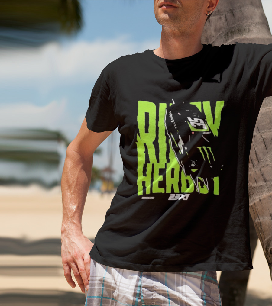 Riley Herbst 2023 23XI NASCAR Monster Energy Racing 98 T-Shirt