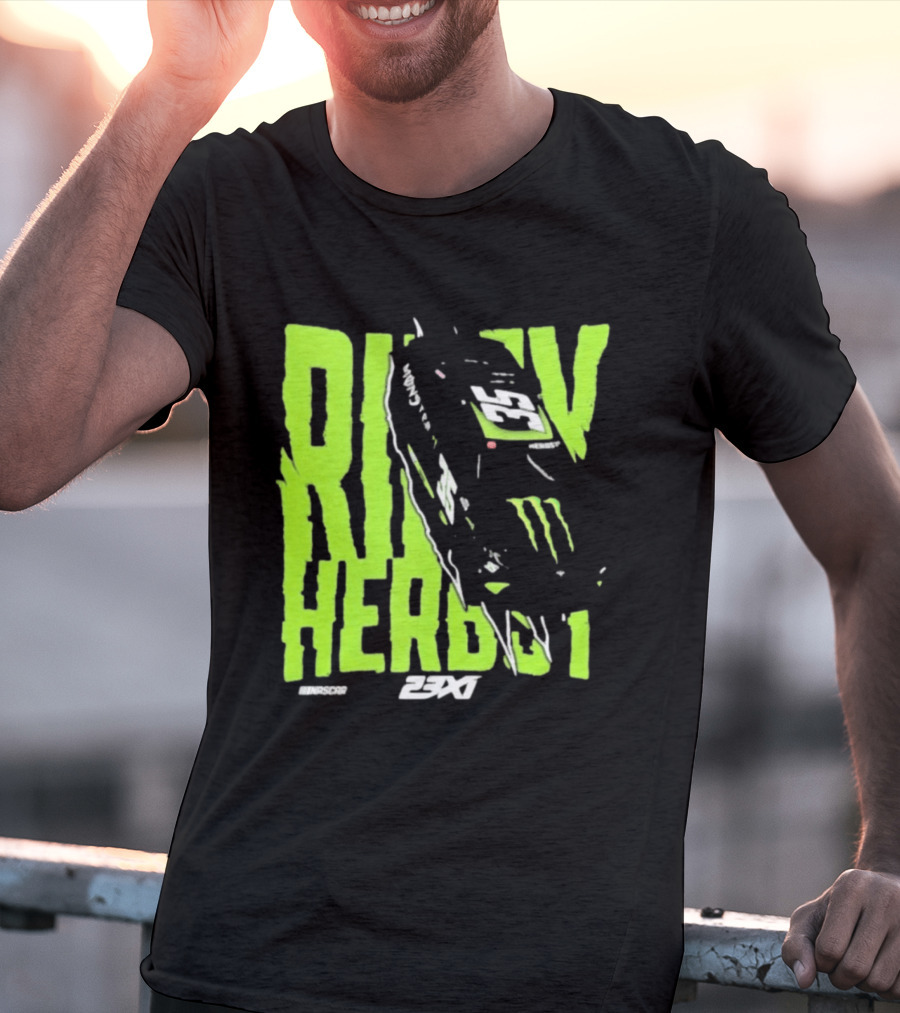Riley Herbst 2023 23XI NASCAR Monster Energy Racing 98 T-Shirt