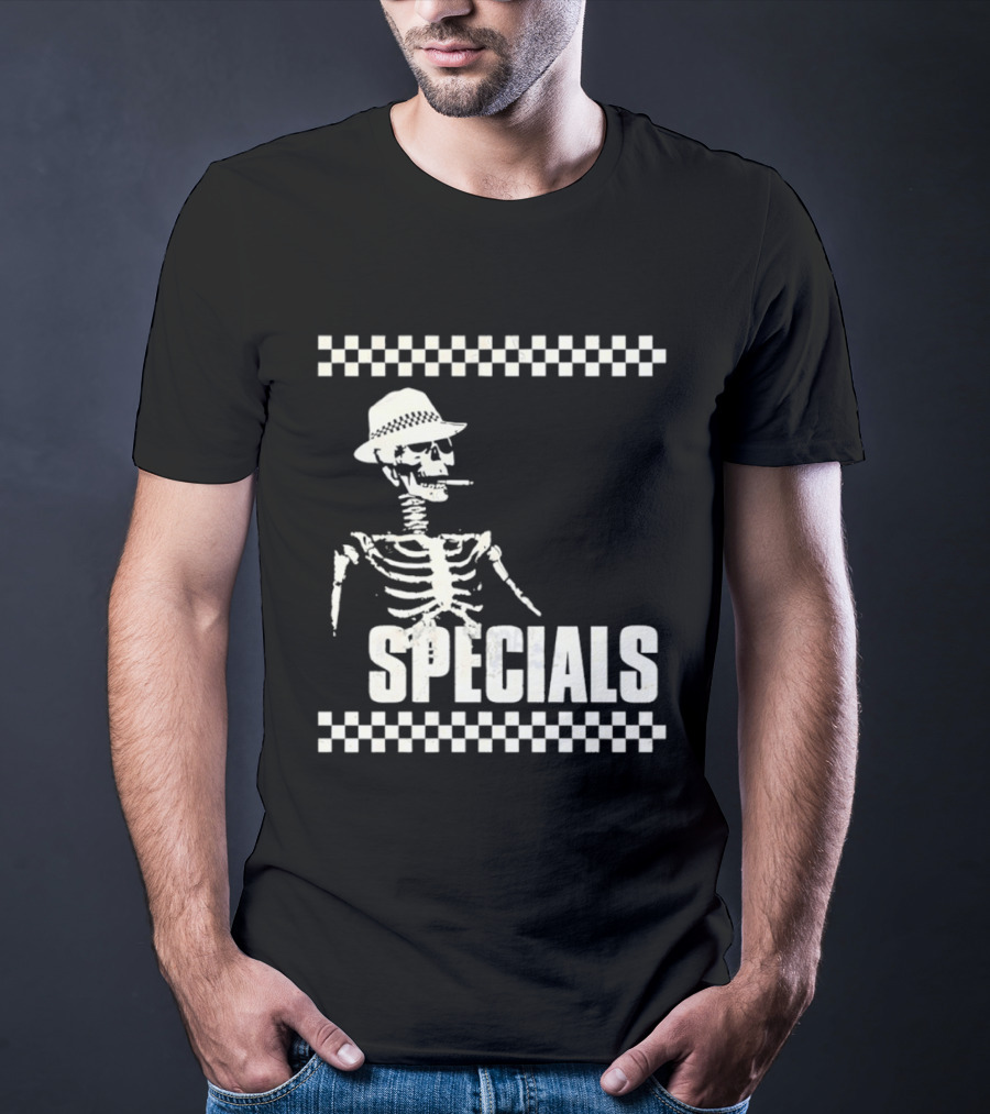The Specials Skeleton Ska Band 2 Tone Distressed T-Shirt