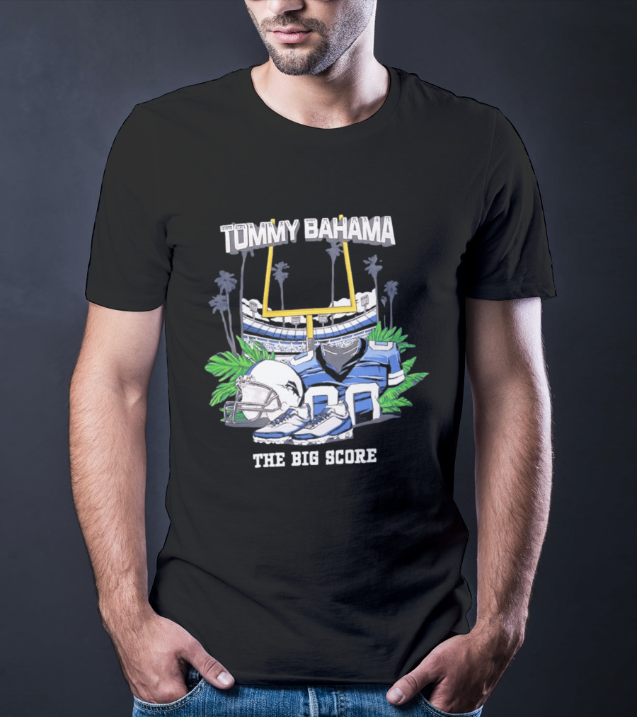 Tommy Bahama The Big Score Football Stadium Jersey And Gear T-Shirt